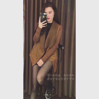 Khoác da lộn lót lông cừu