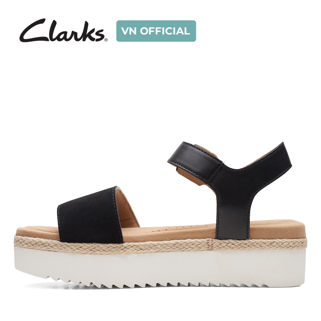 Giày Xăng Đan Da Lộn Nữ CLARKS Lana Shore màu đen