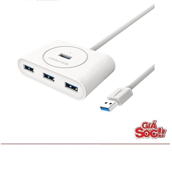 Bộ chia mở rộng hub usb 3.0 bốn cổng dài 30cm - hàng chính hãng Ugreen 20282/20291