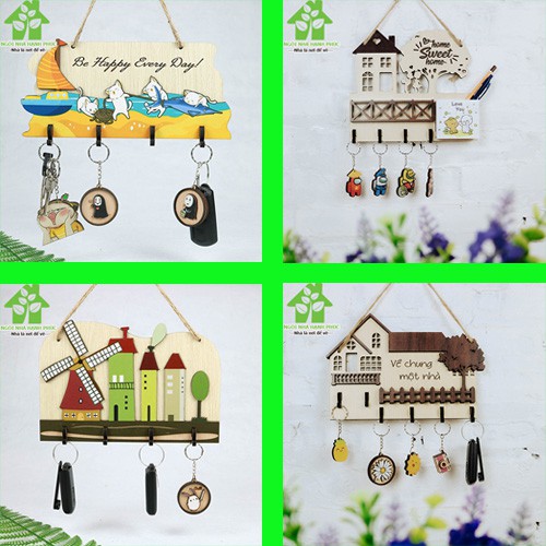 Bảng gỗ decor trang trí nhà cửa 🚀Freeship EXTRA🚀 Tổng hợp nhiều Mẫu có móc treo chìa khóa