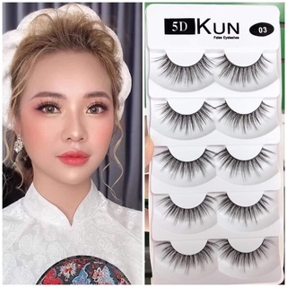 Mi Giả Kun 5D False EyeLashes  tự nhiên 5 cặp đủ mẫu