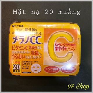 [ XÁCH TAY NHẬT] Mặt nạ Melano CC 20 miếng