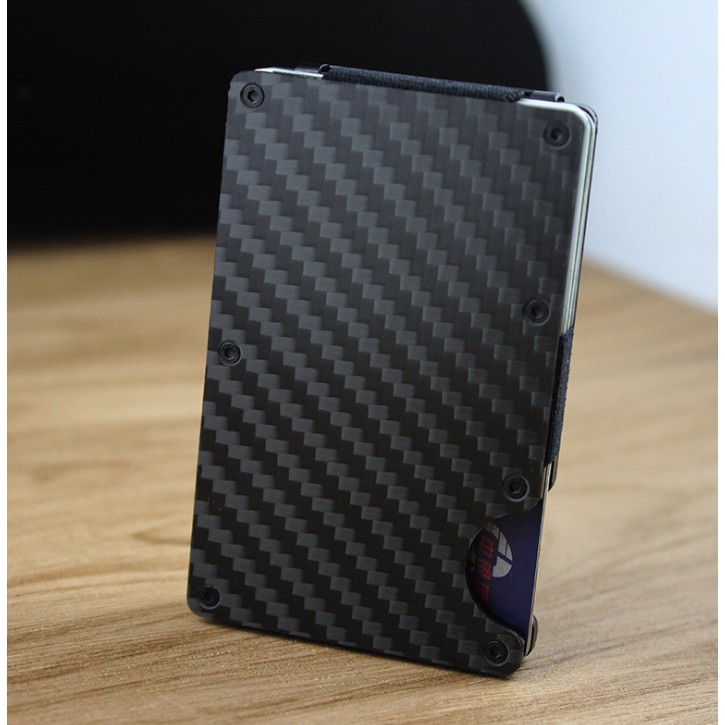 Ví kẹp tiền thẻ ATM Money Clip Carbon Fiber Metal - SmartStore1688