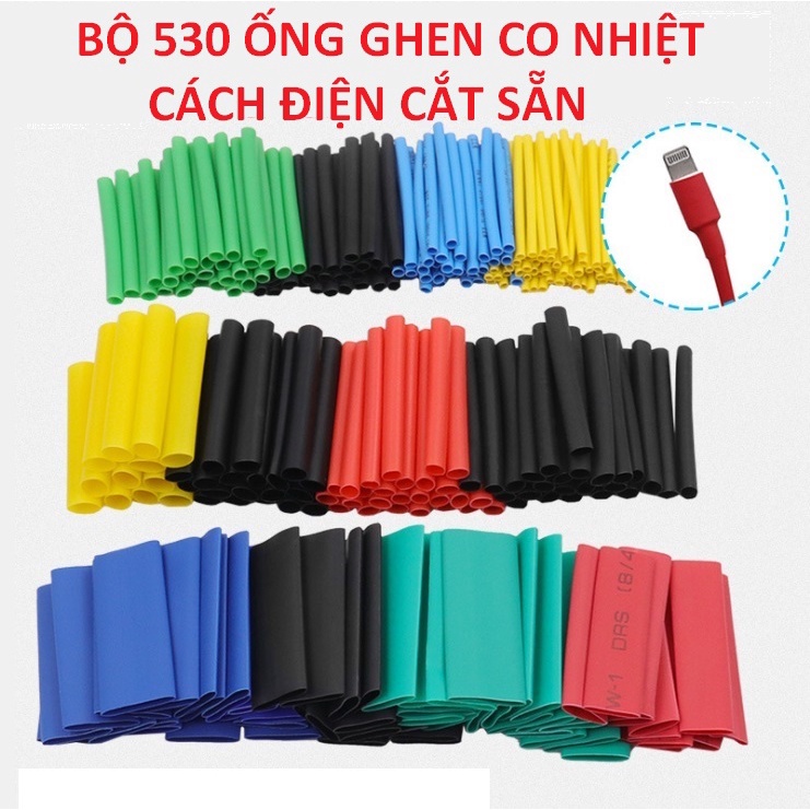 SV Bộ 164 / 328 / 530 ống ghen co nhiệt cách điện nhiều màu sắc đủ size