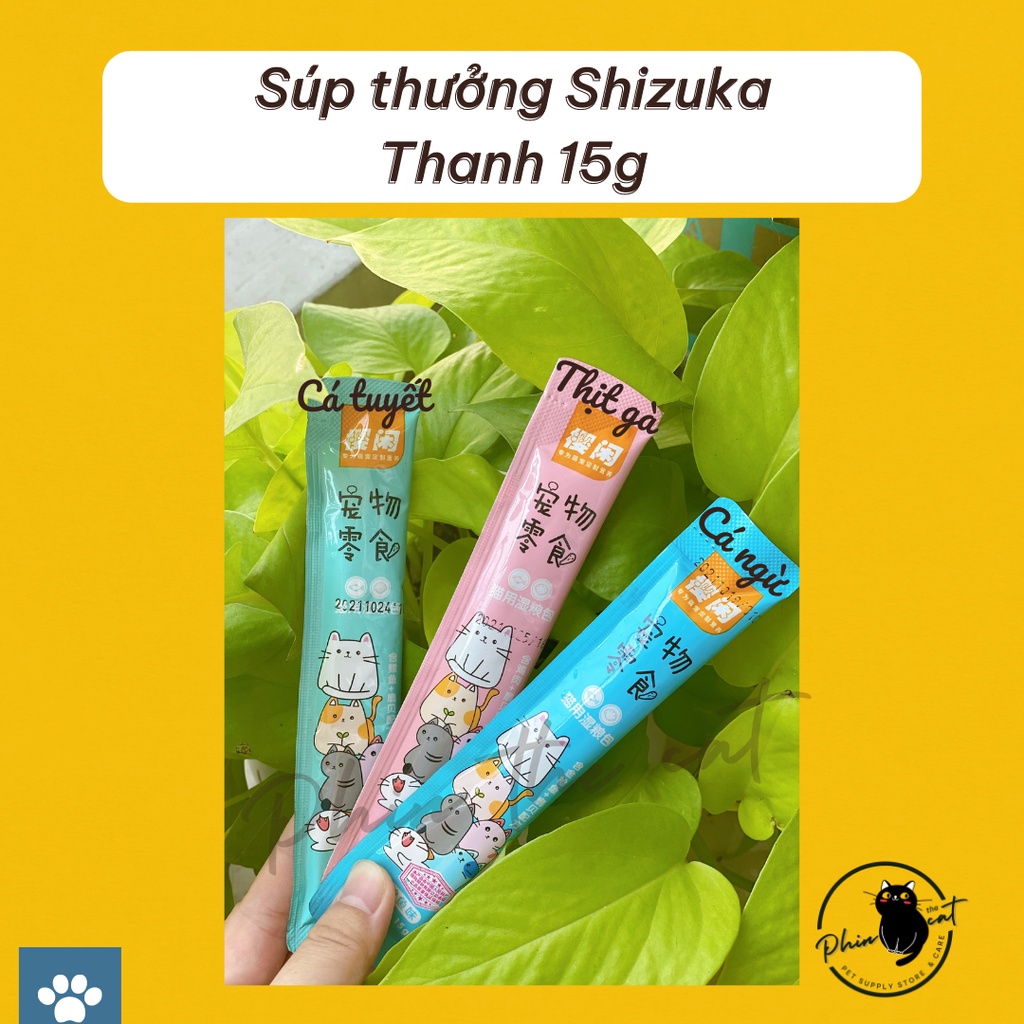 Combo 30,50 thanh súp thưởng cho mèo Shizuka, Cat Food, Pet Snack, CiaoWang- Thanh 15g | phinthecat