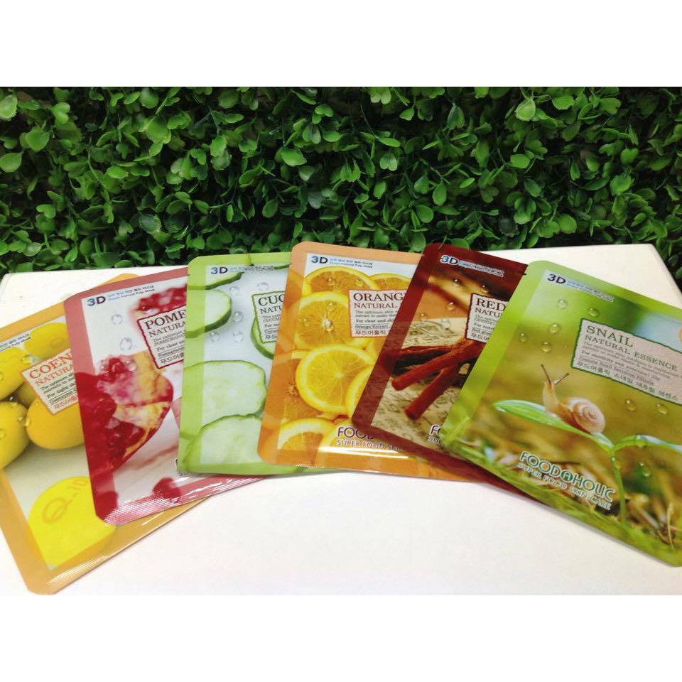 Lẻ 01 Miếng Mặt Nạ 3D Foodaholic Natural Essence Hàn Quốc Chip Skincare | BigBuy360 - bigbuy360.vn