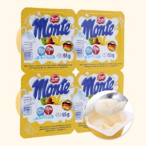 Lốc 4 hộp váng sữa Monte vani 55g
