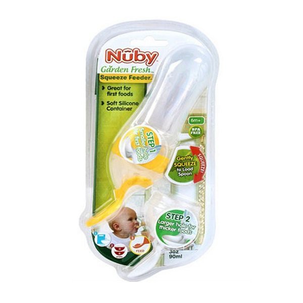 Bình thìa ăn dặm silicone Nuby 90ml (4m+)