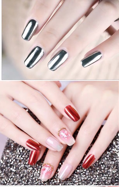 Bột tráng gương trang trí móng làm nail đủ tất các các mã màu