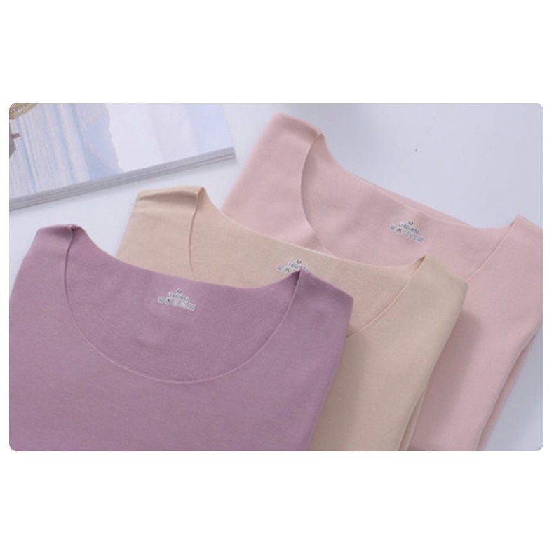 Áo Thun Tay Dài Cổ Lọ Không Đường May Giữ Ấm Mùa Đông Cho Nữ