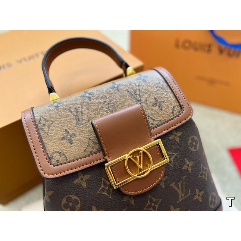 Balo nữ LV sz22x28cm bản super đẹp căng phồng lót da lộn có mã code fullbox đầy đủ