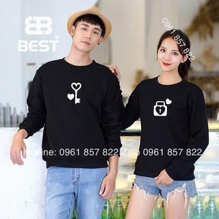 ÁO ĐÔI SWEATER THU ĐÔNG CHÌA KHOÁ Ổ KHOÁ NAM NỮ - GIÁ TẬN XƯỞNG