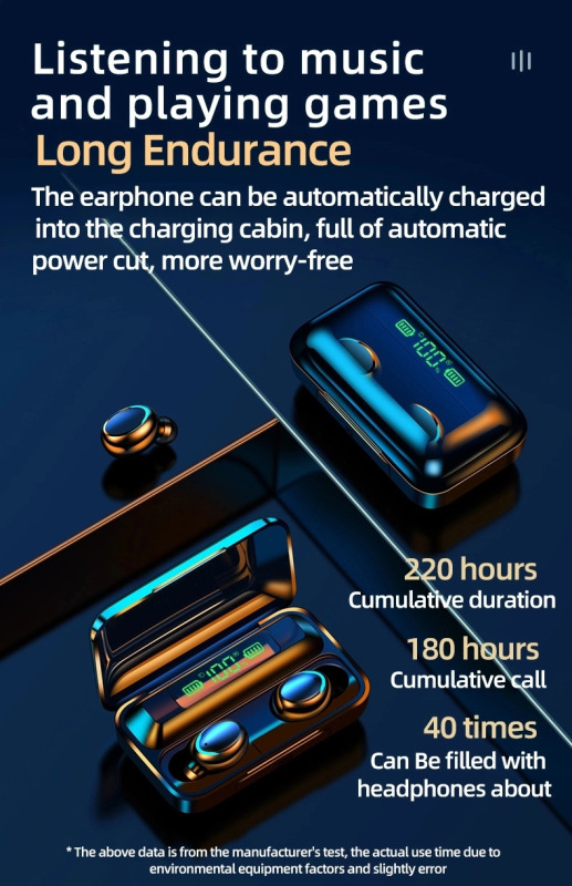 Tai nghe bluetooth không dây F95 3500mAh microHD kháng nước | BigBuy360 - bigbuy360.vn