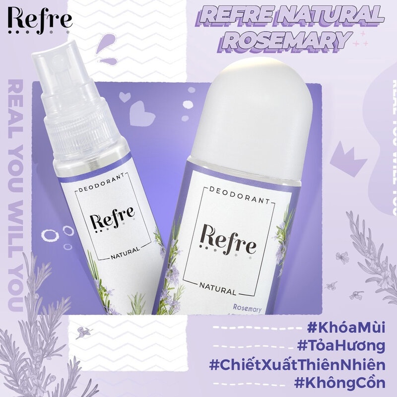 Lăn Khử Mùi Refre Natural 40ml Hasaki sản phẩm chính hãng
