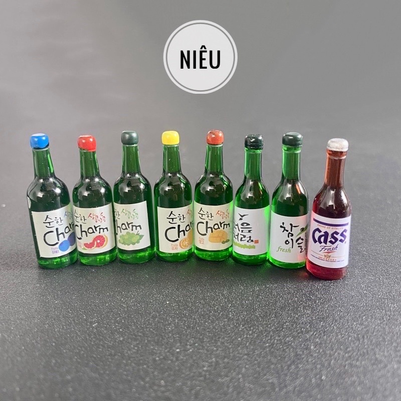 Nam châm trang trí tủ lạnh hình chai Sọu 3.5x1cm