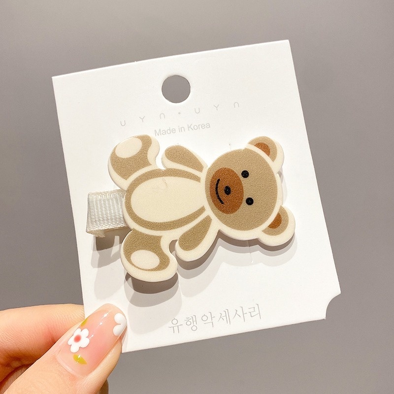 Kẹp Tóc Mái Màu Cà Phê Dễ Thương Cho Bé