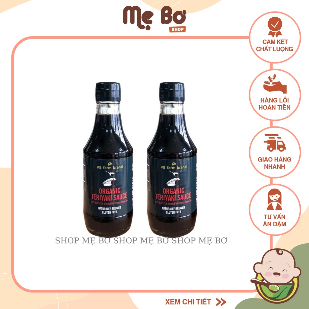 [PBFARM] NƯỚC SỐT TERIYAKI HỮU CƠ THÁI LAN 200ml