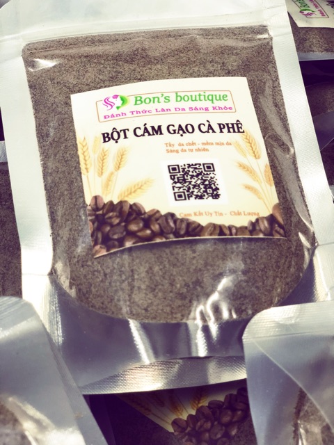 100g Bột handmade Cám gạo cà phê hỗ trợ điều trị mụn cám, đóm nâu
