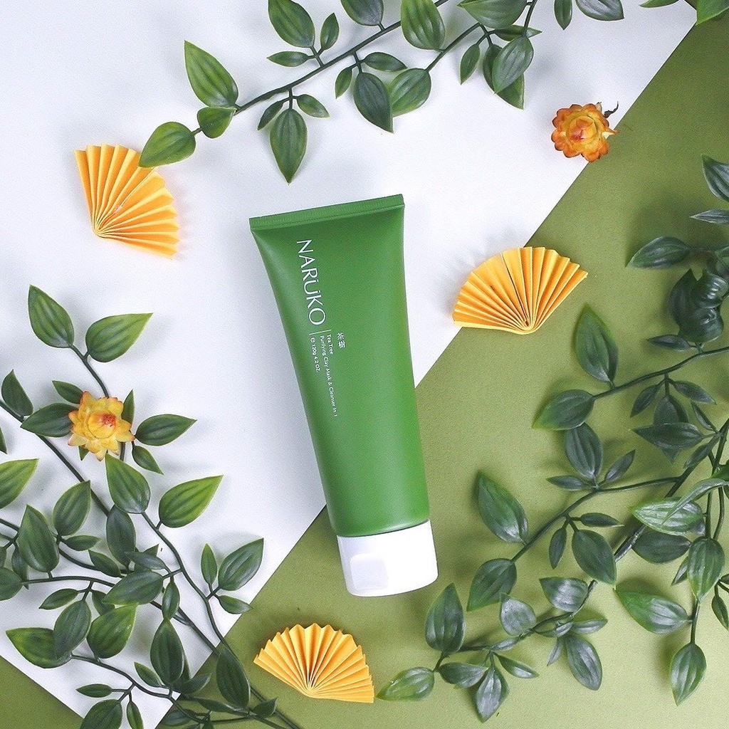 Sữa rửa mặt dạng bùn Naruko trà tràm Tea Tree Purifying Clay Mask and Cleanser in 1