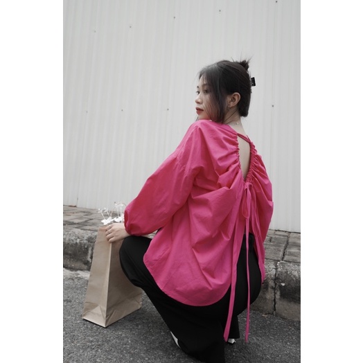 Áo trendy buộc nơ phía sau | BigBuy360 - bigbuy360.vn