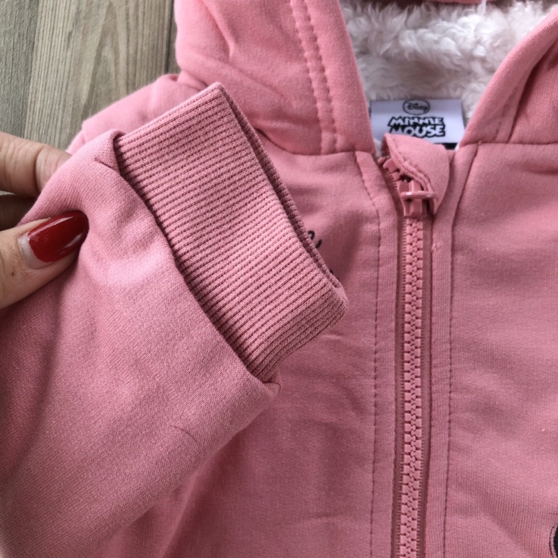 Áo khoác nỉ bé gái lót lông dày ấm xuất dư