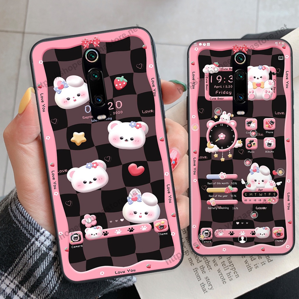 Ốp lưng Xiaomi Redmi K20 / K20 PRO / MI 9T / K30 / K30 5G gấu, đồng hồ dễ thương cute giá rẻ