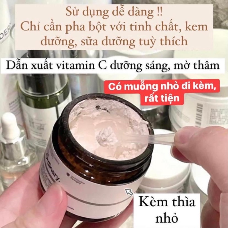 Bột Vitamin C Sáng Da, Mờ Thâm The Ordinary 100% L Ascorbic Acid Powder 20gr