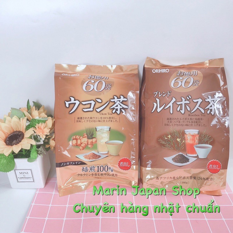 Trà nghệ, hồng trà Orihiro 60 gói trà chính hãng Nhật Bản