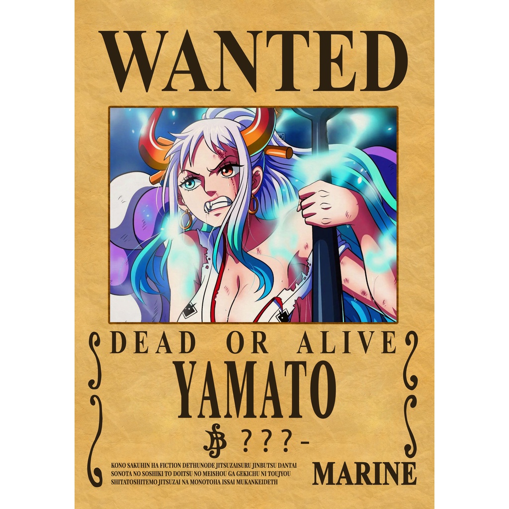 Poster Truy Nã A4 Băng Mũ Rơm One Piece Mới Nhất - Tranh Hoạt Hình One Piece Dùng Trang Trí Nội Thất