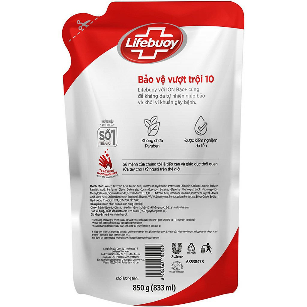 Sữa tắm Lifebuoy / Lifebouy túi 850g | BigBuy360 - bigbuy360.vn