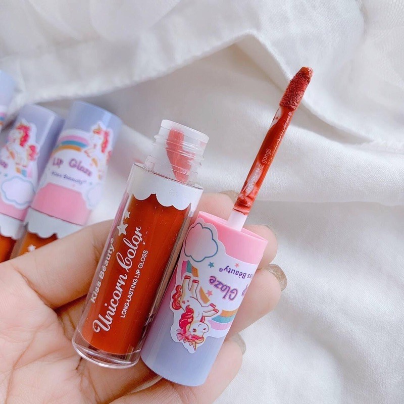 Son Kem Lì UNICORN LIP GALZE KISS BEAUTY Đáng Yêu, Son Kem Ngựa Kỳ Lân Cầu Vồng