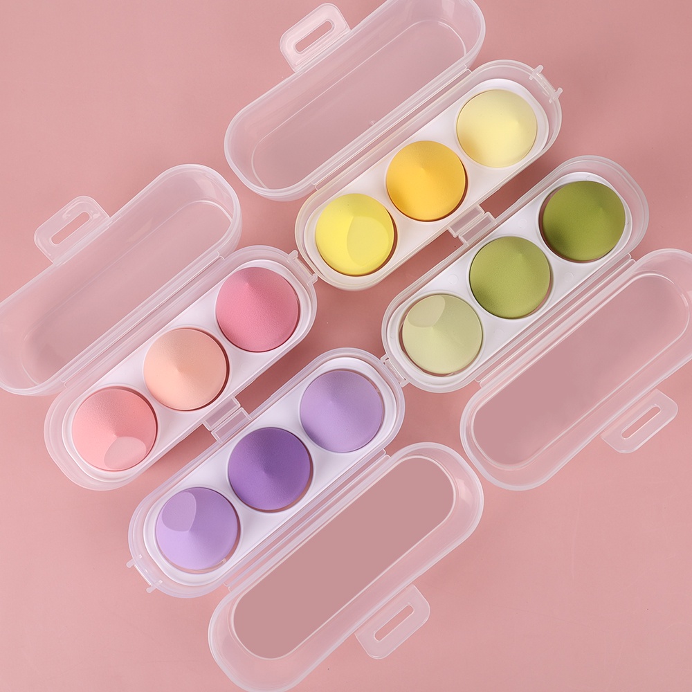 Set 3 Mút Tán Kem Nền Màu Sắc Kẹo Ngọt Tiện Dụng