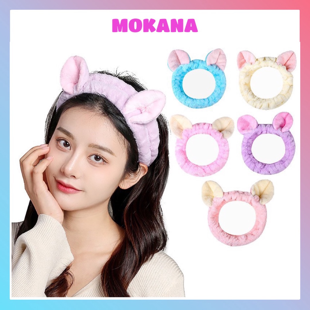 Băng đô cài tóc trang điểm skincare xinh xắn rửa mặt cute MOKANA BD07