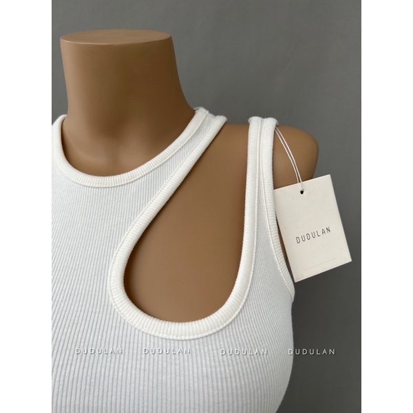 Áo ba lỗ croptop khoét vai ANNAKIKI chất thun gân - A33