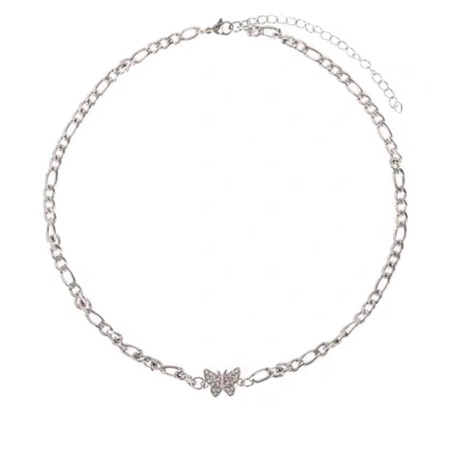 Chain Necklace dây chuyền vòng cổ choker hình bướm đính kim