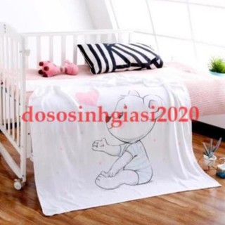 Khăn/chăn aden cho bé-Khăn Aden Đa Năng Sợi Tre in hình 1m1*1m1