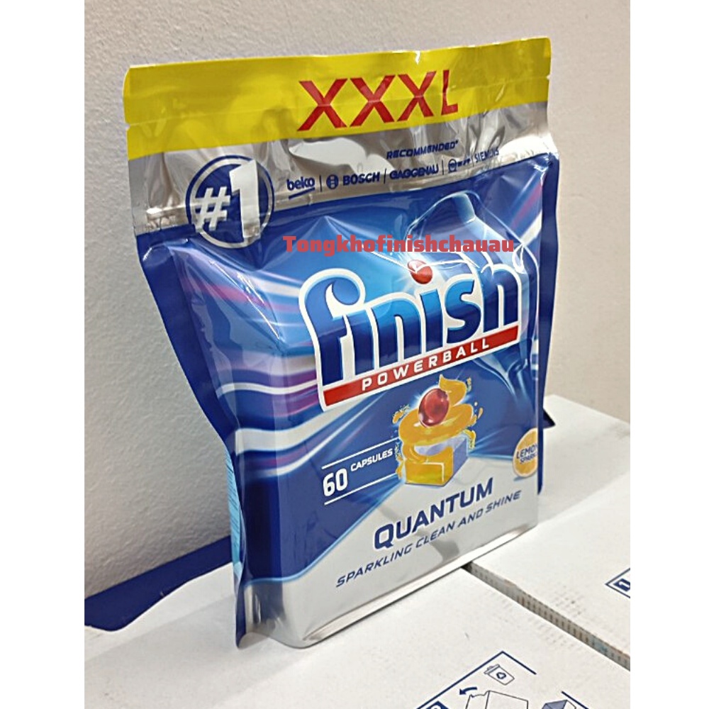 Viên rửa bát Finish Quantum [LOẠI MẠNH NHẤT: sạch vô địch, thơm vô địch]