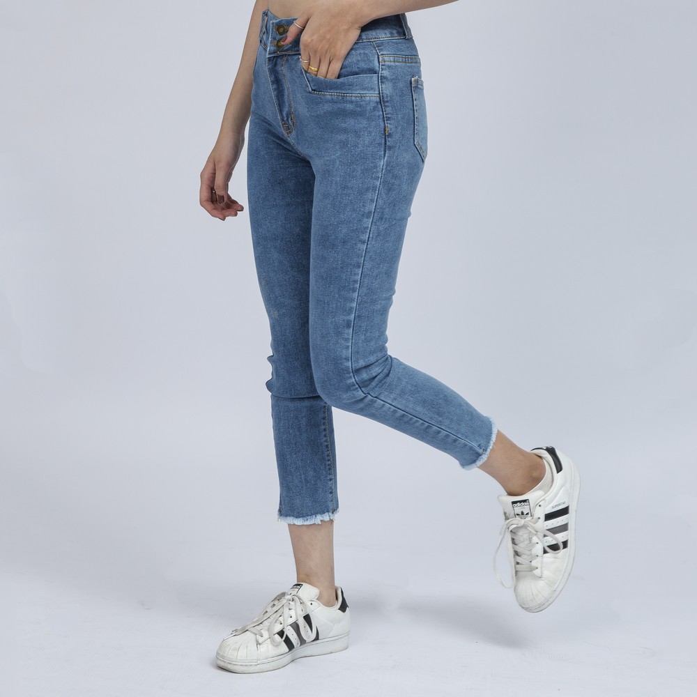 Quần Jean Nữ quần Jean Cạp Cao Xanh Trung Bình Co Giãn Thời Trang Cao Cấp QR10. xynhshop999 | BigBuy360 - bigbuy360.vn