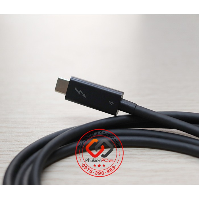 Dây cáp Thunderbolt 4 Male to Male hai đầu đực,  dài 1.5M 2M. Tốc độ 40Gbps, hỗ trợ 8K 60Hz Display 5k 4K 2K Sạc 100W PD