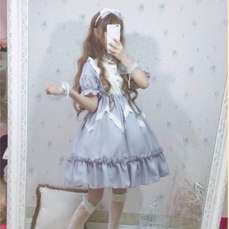 [Mã FAMTXANH giảm 10K đơn 50K] [có sẵn] Đầm / Váy Lolita OP