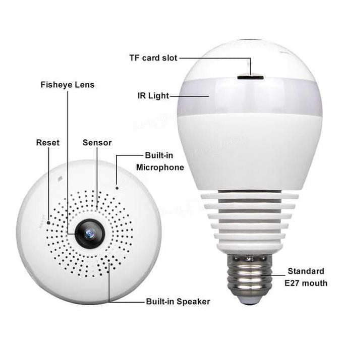 Camera An Ninh Kết Nối Wifi V380 Vr Spy Camera Owlcam Bulb