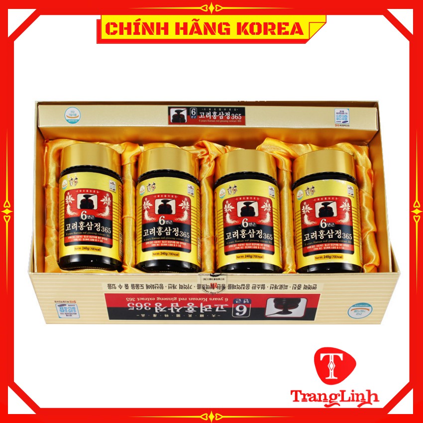 Cao hồng sâm 365 hàn quốc, hộp 4 lọ - Cao sâm hàn quốc chính hãng - tranglinhkorea