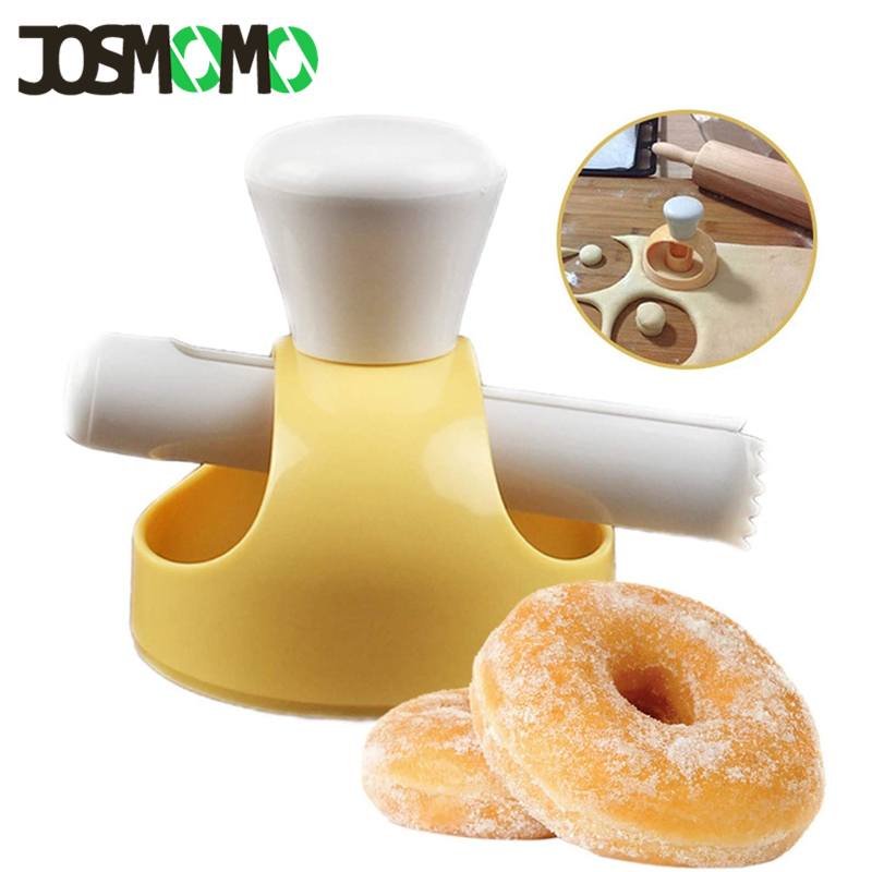 JOSMOMO Tự làm bánh donut Khuôn làm bánh Dụng cụ trang trí Món tráng miệng Bánh mì Cắt bánh quy Dụng cụ làm bánh Dụng cụ nhà bếp