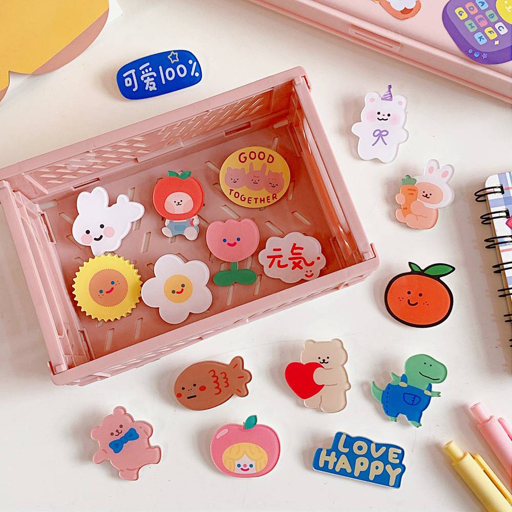 Ghim Cài Áo Bằng Acrylic Kiểu Dáng Hoạt Hình Phong Cách Nhật Hàn