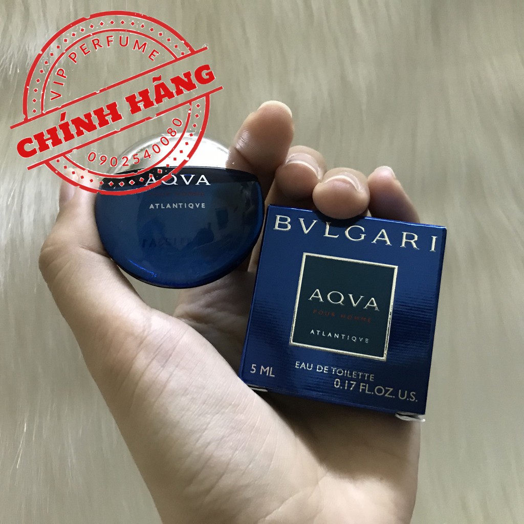 Nước hoa nam chính hãng Bvlgari AQVA Pour Homme Atlantiqve EDT 5ml