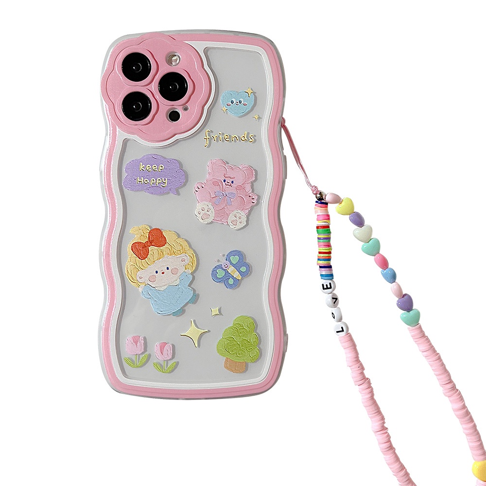 Ốp Điện Thoại Tpu Mềm Trong Suốt Viền Gợn Sóng Cho iPhone 13 13pro 13prm iPhone 11 7P