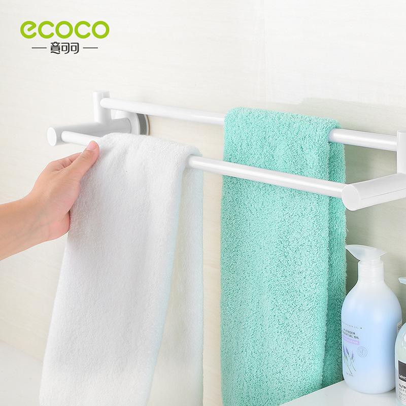 KỆ ĐỂ ĐỒ ĐA NĂNG DÍNH TƯỜNG NHÀ TẮM NHÀ BẾP,  THANH TREO KHĂN MẶT ECOCO E1906