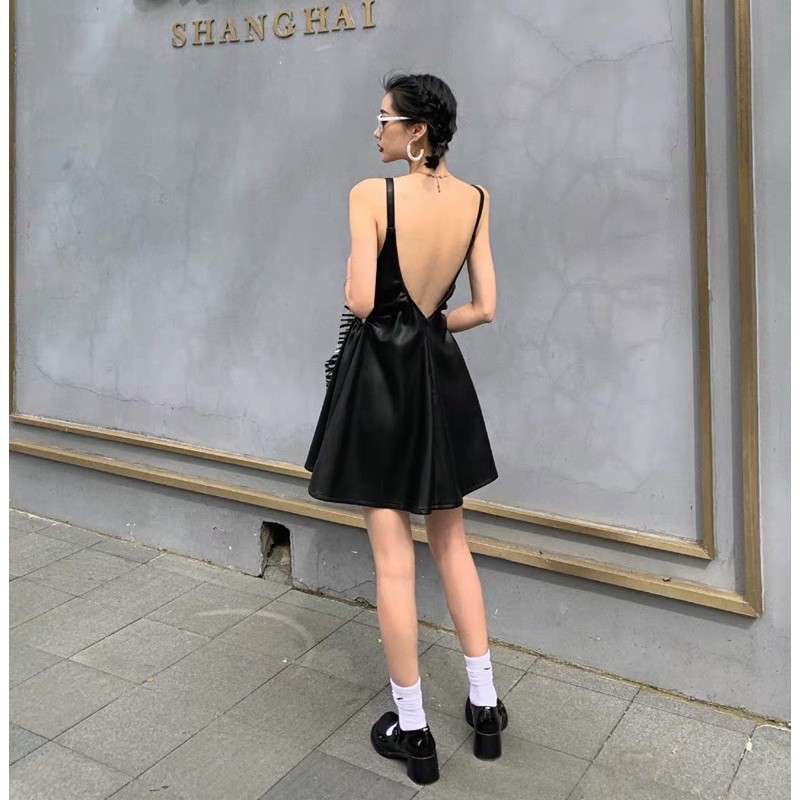 Váy da 2 dây ulzzang order