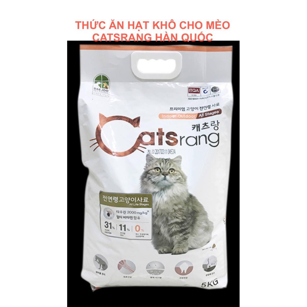  Thức ăn cho mèo Catsrang 1kg - Túi zip bạc