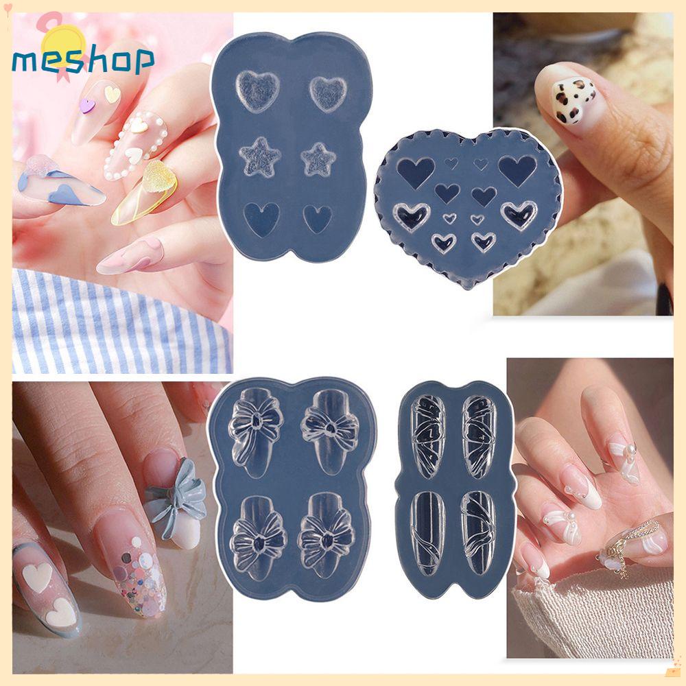 Khuôn In Trang Trí Móng Tay Hình Nơ 3D